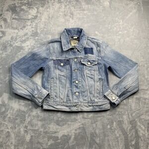 Levi's Jean Jacket Women's Small Light Denim Bleach Acid Distressed